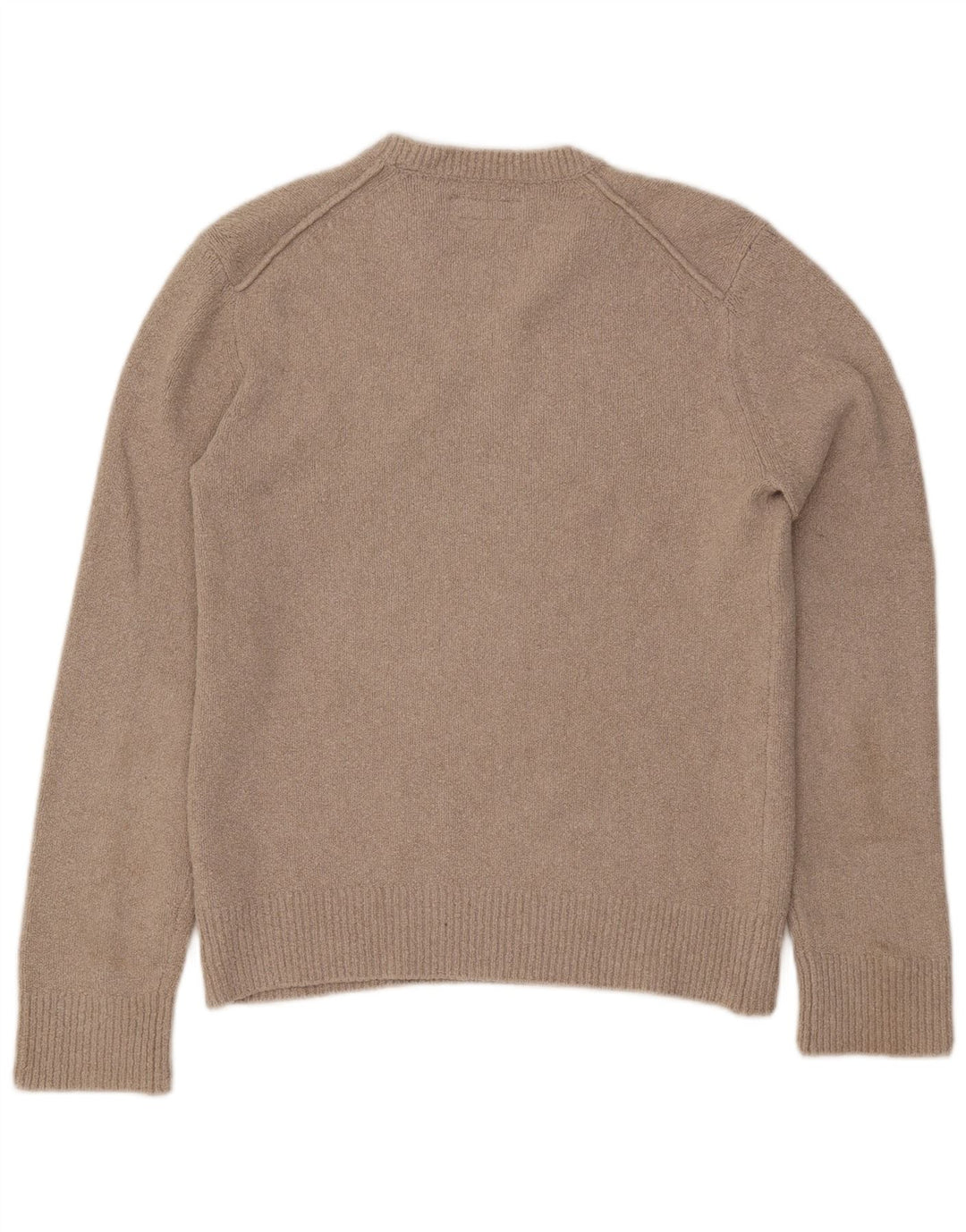 ALL SAINTS Herren-Pullover mit Rundhalsausschnitt, Größe S, beige, Baumwolle