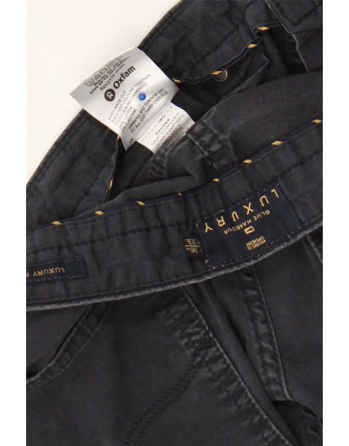 Marks & Spencer Herren Blue Harbor Freizeithose W36 L33 Marineblau