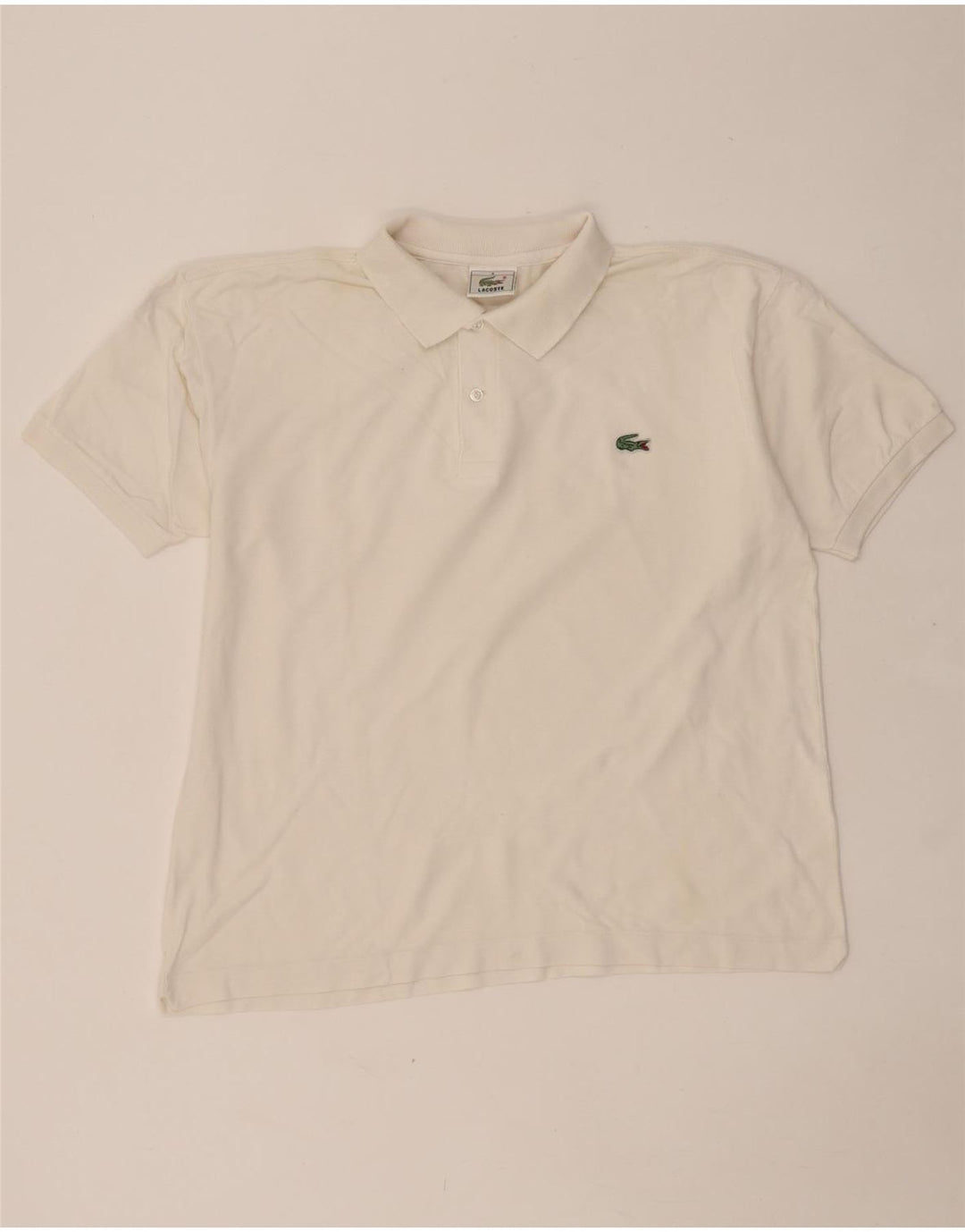LACOSTE Herren-Poloshirt, Größe 4, mittelweiße Baumwolle