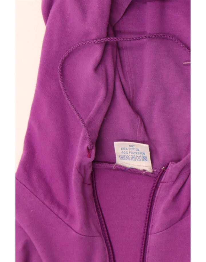 Etirel Herren-Kapuzenpullover mit abstraktem Muster und Reißverschluss am Hals, mittelviolette Baumwolle