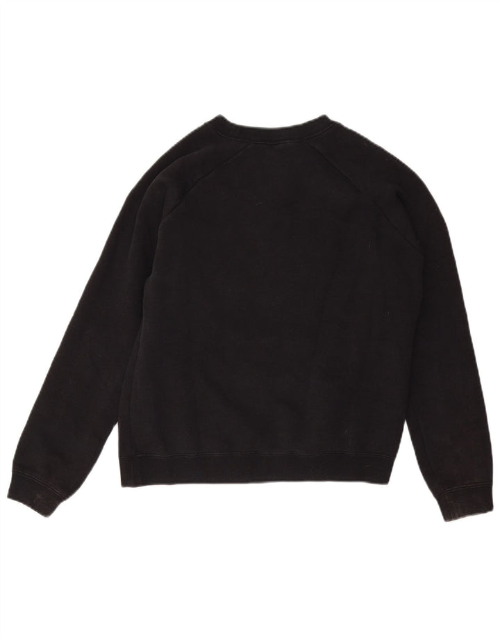 NIKE Womens Crop Oversized Graphic Sweatshirt Pullover UK 10 Small Schwarz