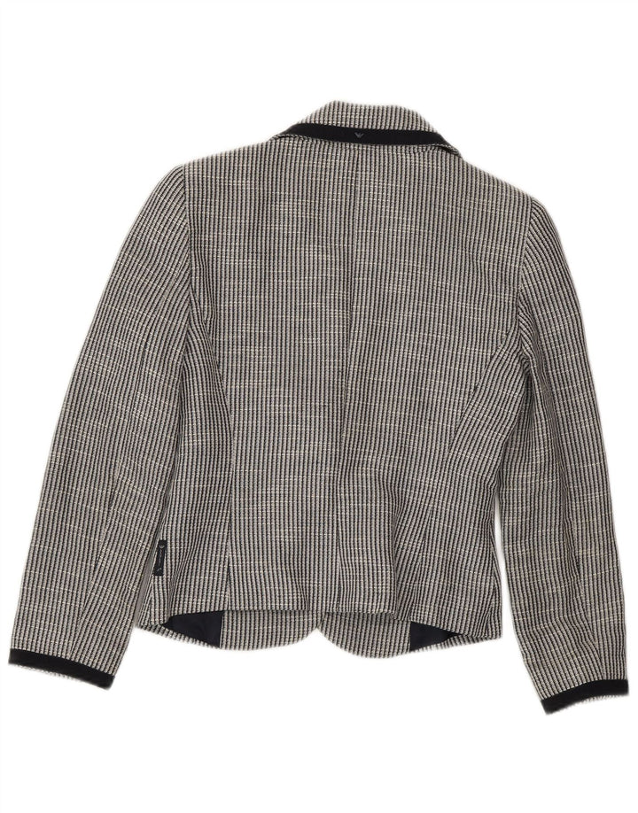 ARMANI JEANS Damen 2-Knopf-Blazerjacke EU 38 Mittelgrau gestreift