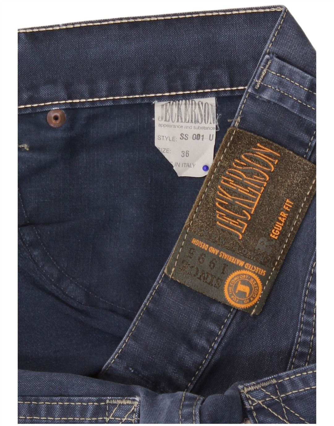 Jeckerson Herren Straight Jeans W36 L33 Blaue Baumwolle