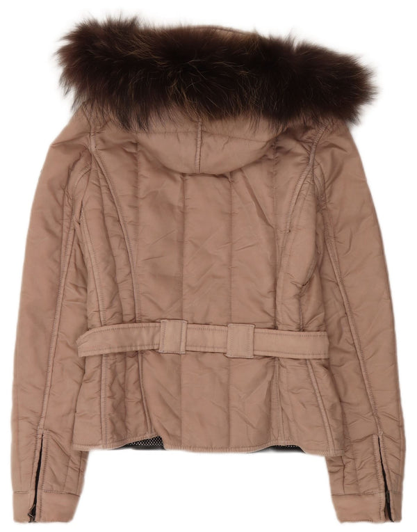 Refrigiwear Wattierte Damenjacke mit Kapuze, UK 10, Small, Beige, Polyamid