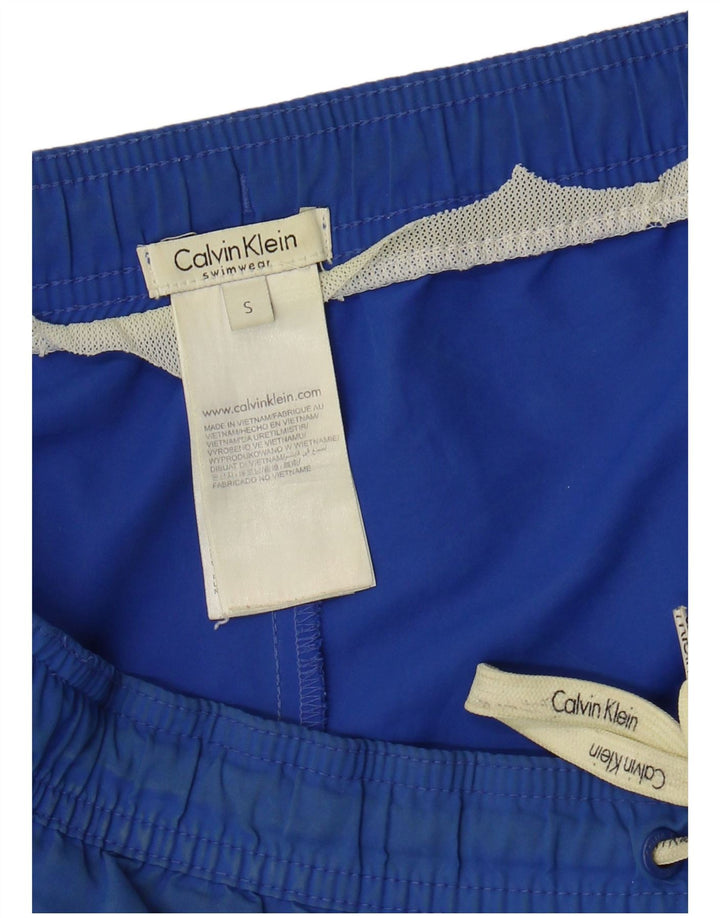 Calvin Klein Herren Badeshorts mit Grafik, Größe S, Blau, Polyester