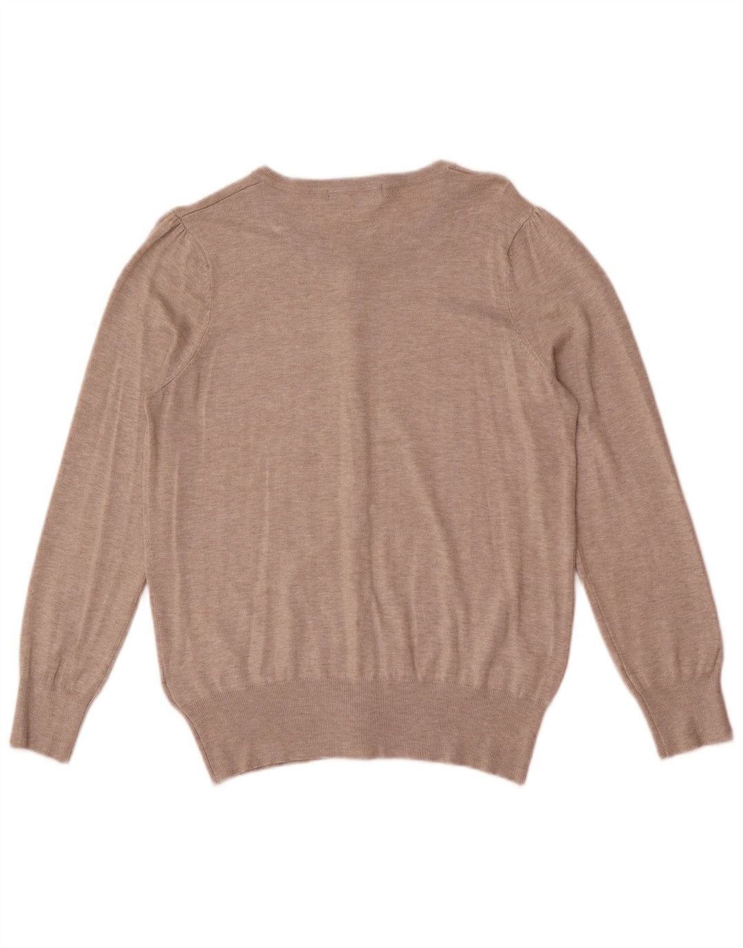 Marks & Spencer Damen Strickjacke Pullover UK 16 Large Beige Viskose