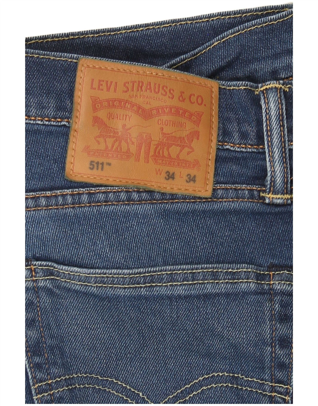 Levi's Herren 511 Slim Jeans W34 L34 Blaue Baumwolle