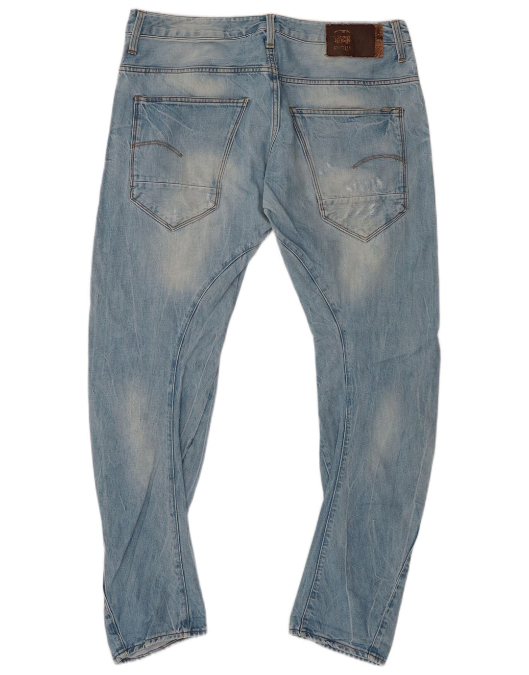 G-STAR Herren 3D Arc Distressed Banana Slim Jeans W34 L30 Blaue Baumwolle
