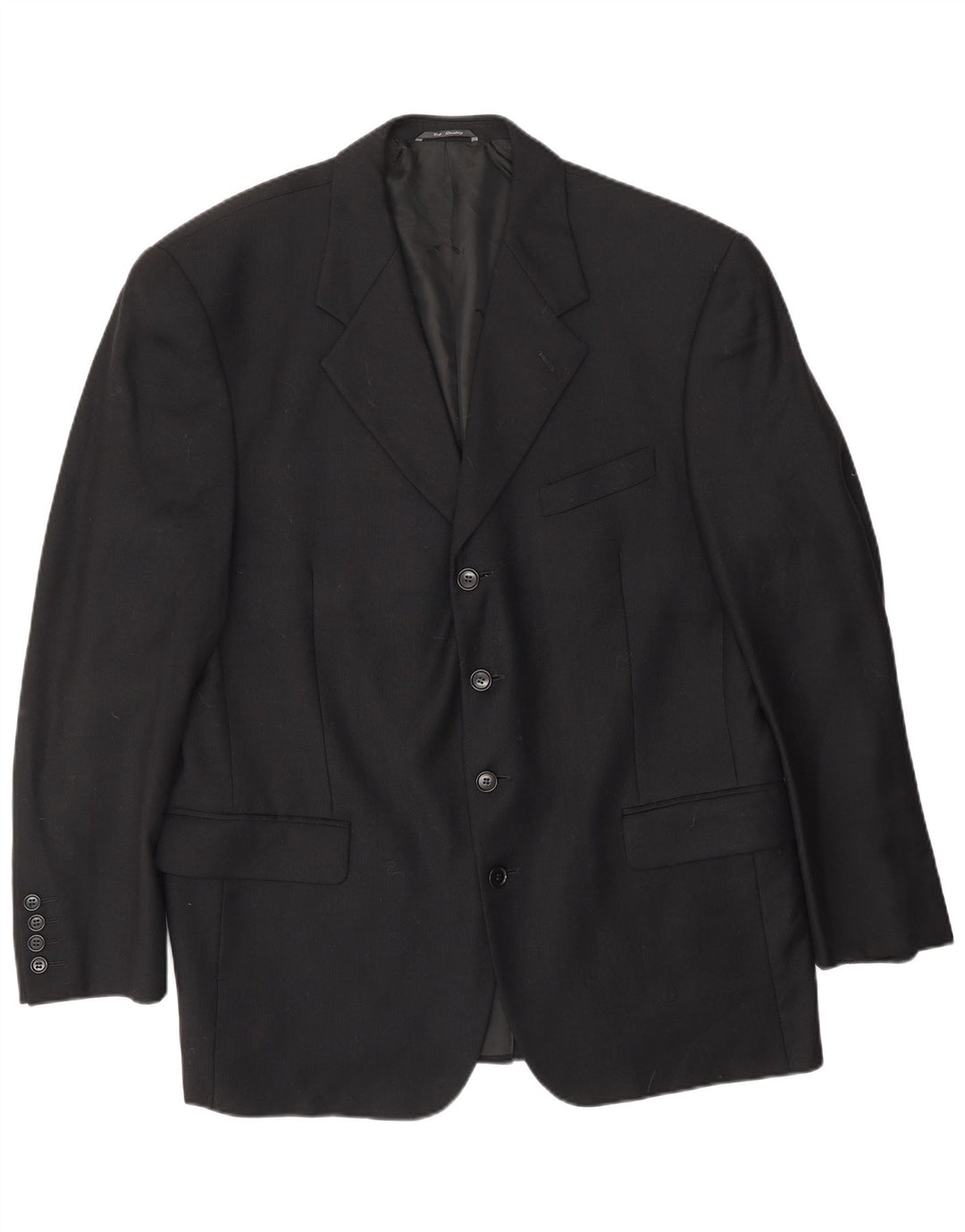 BIAGIOTTI Herren-Blazer mit 4 Knöpfen, IT 54, 2XL, schwarze Wolle