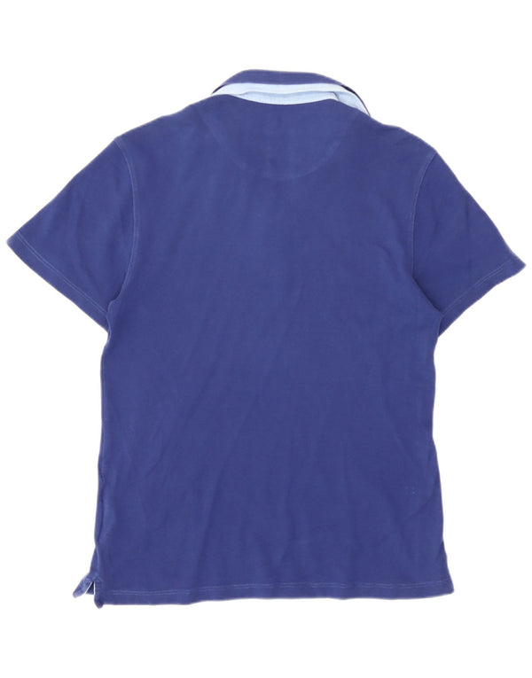 Harmont & Blaine Herren-Poloshirt mit schmaler Passform, mittelblaue Baumwolle