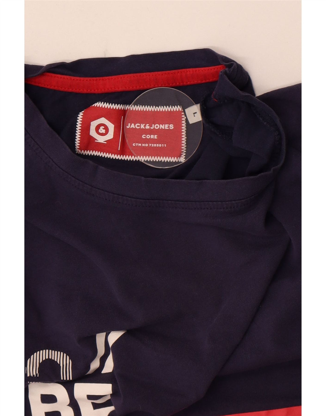 Jack & Jones Herren-T-Shirt mit Grafik, groß, Marineblau, Farbblock