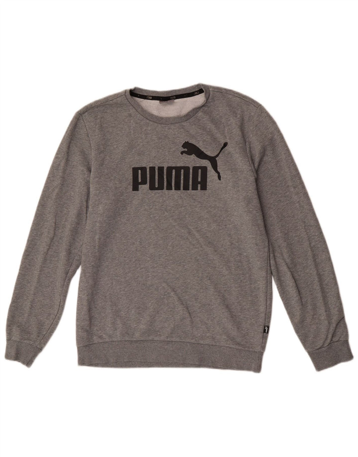 Puma Herren Grafik-Sweatshirt-Pullover, große graue Baumwolle