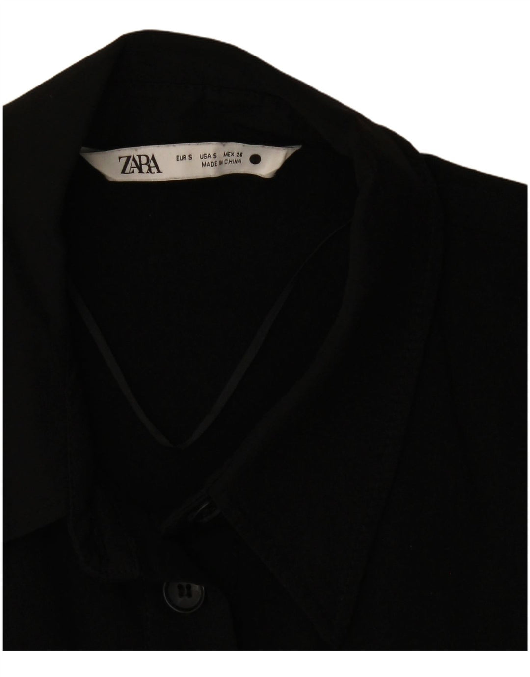 Zara Damen Maxi-Hemdkleid UK 10 Small Schwarz