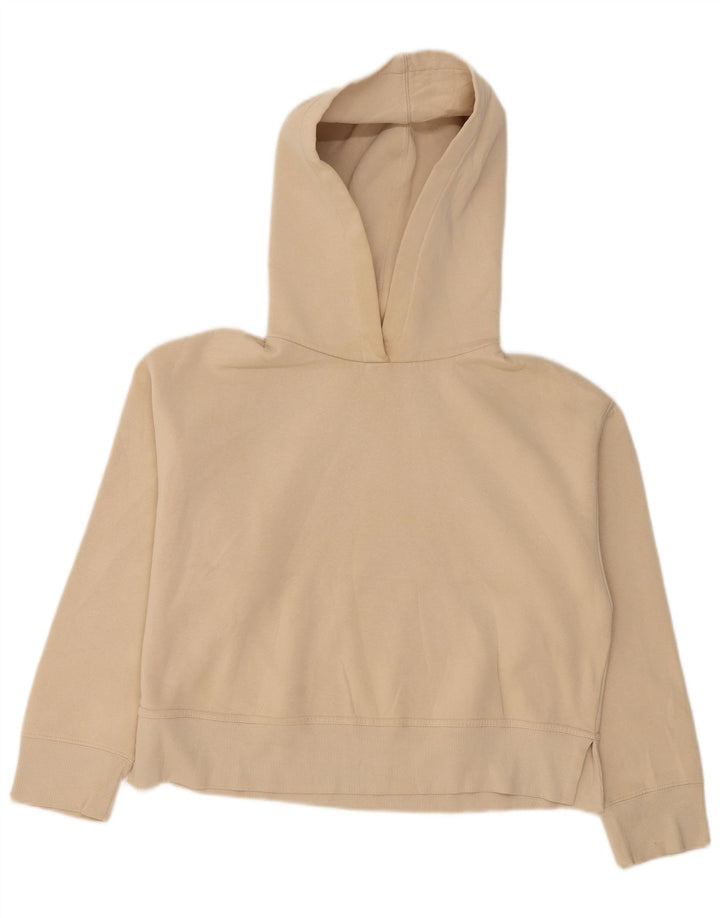 Zara Damen Übergroßer Kapuzenpullover UK 16 Large Beige