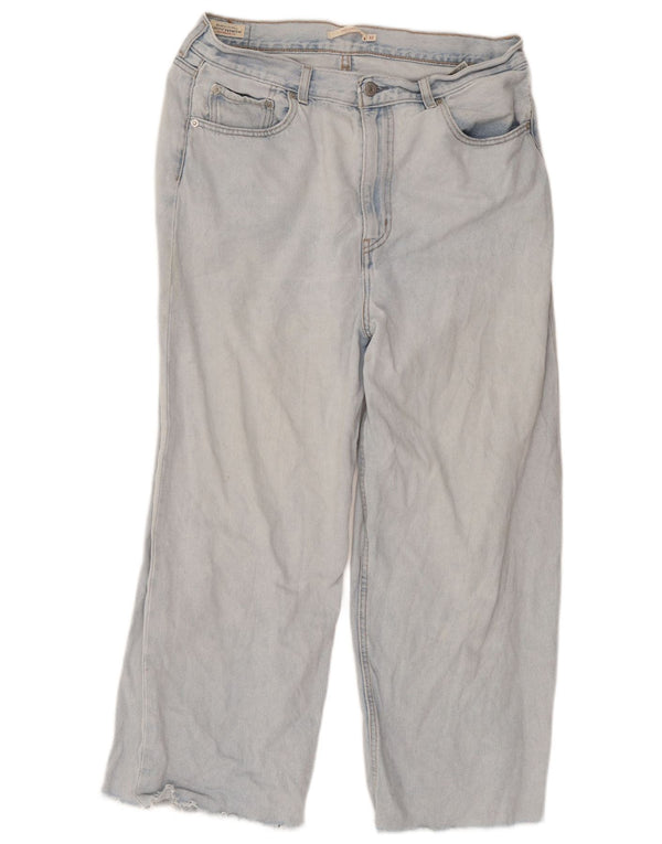 Levi's Damen Crop High Rise Loose Jeans W32 L25 Blaue Baumwolle