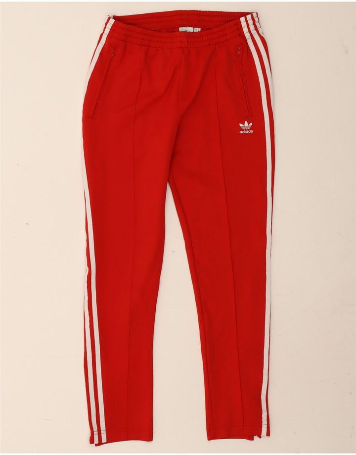 Adidas Damen Trainingshose UK 14 Mittelrotes Polyester