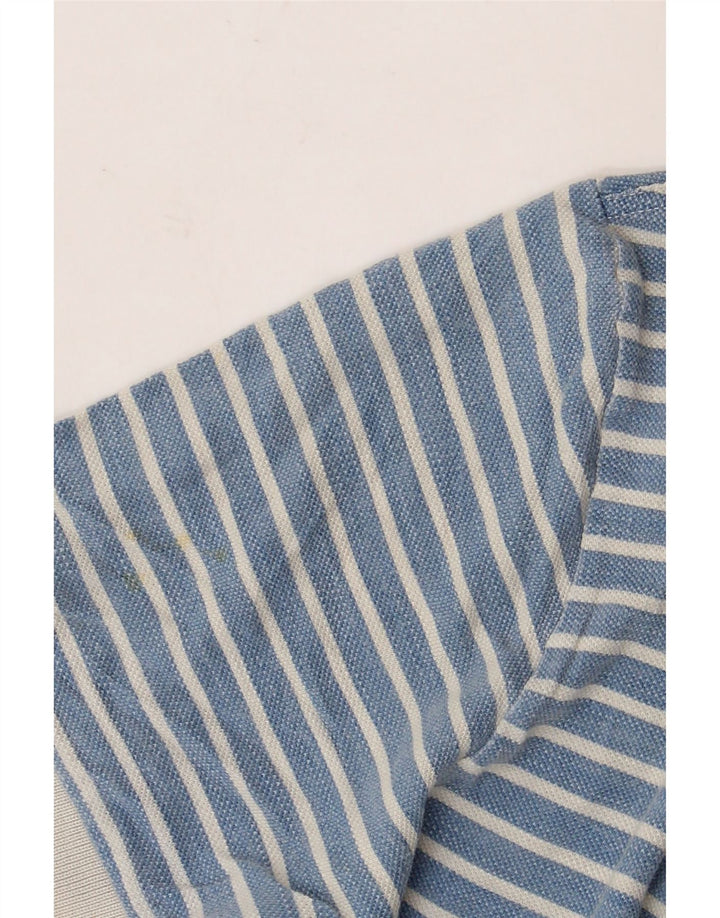 Fred Perry Herren-Poloshirt aus mittelblauer, gestreifter Baumwolle