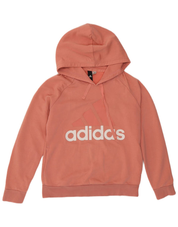 Adidas Damen Graphic Hoodie Pullover UK 14 Mittelrosa