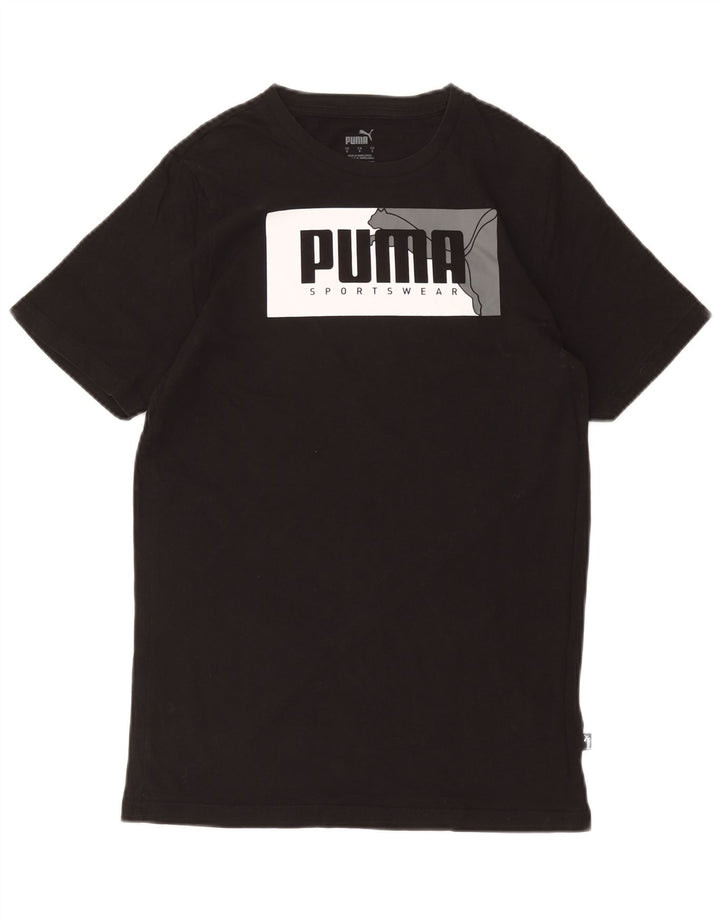 PUMA Herren Graphic T-Shirt Top Small Schwarz Baumwolle