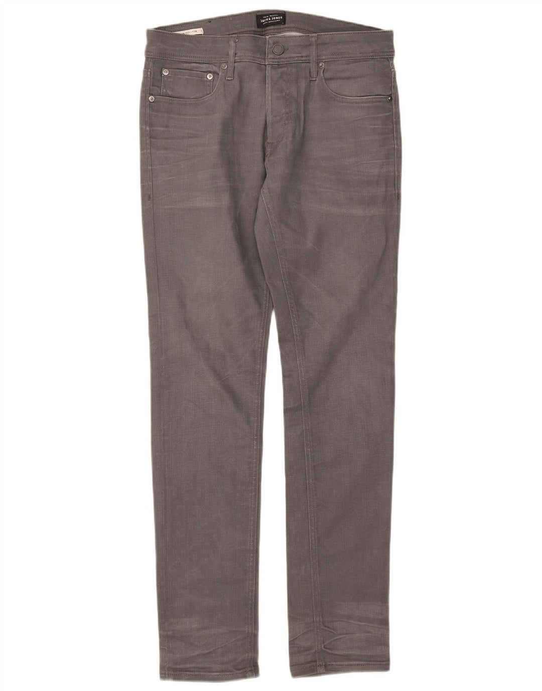 Jack & Jones Herren Tim Slim Jeans W31 L32 Graue Baumwolle