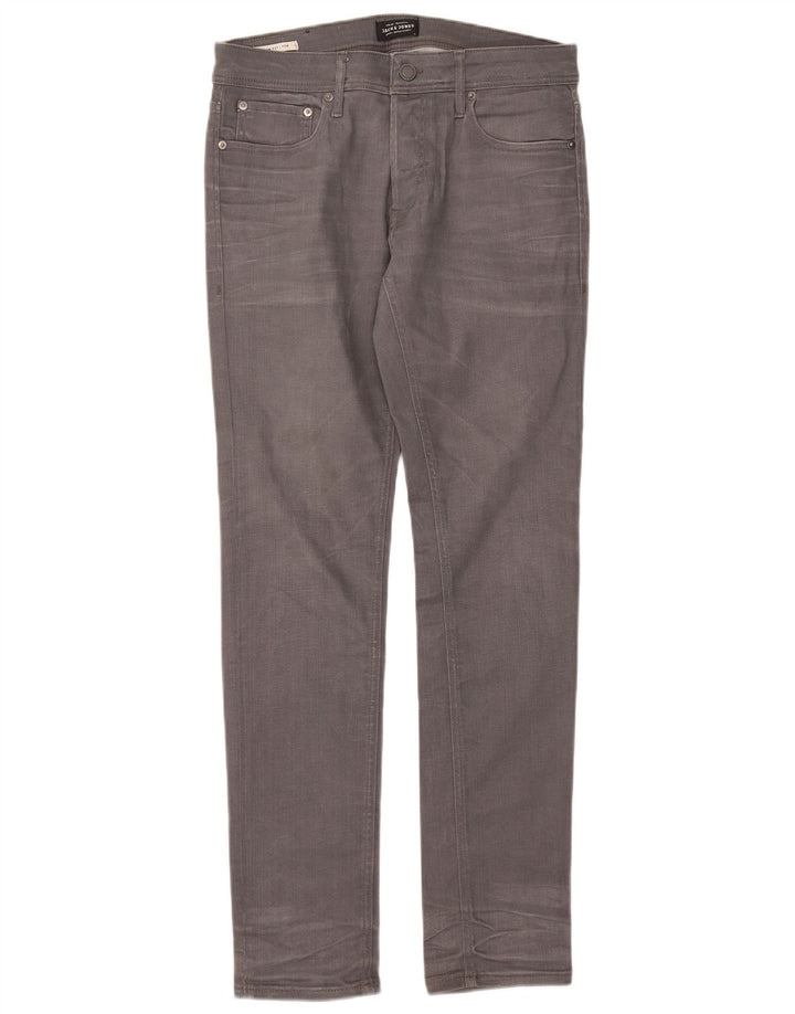 Jack & Jones Herren Tim Slim Jeans W31 L32 Graue Baumwolle