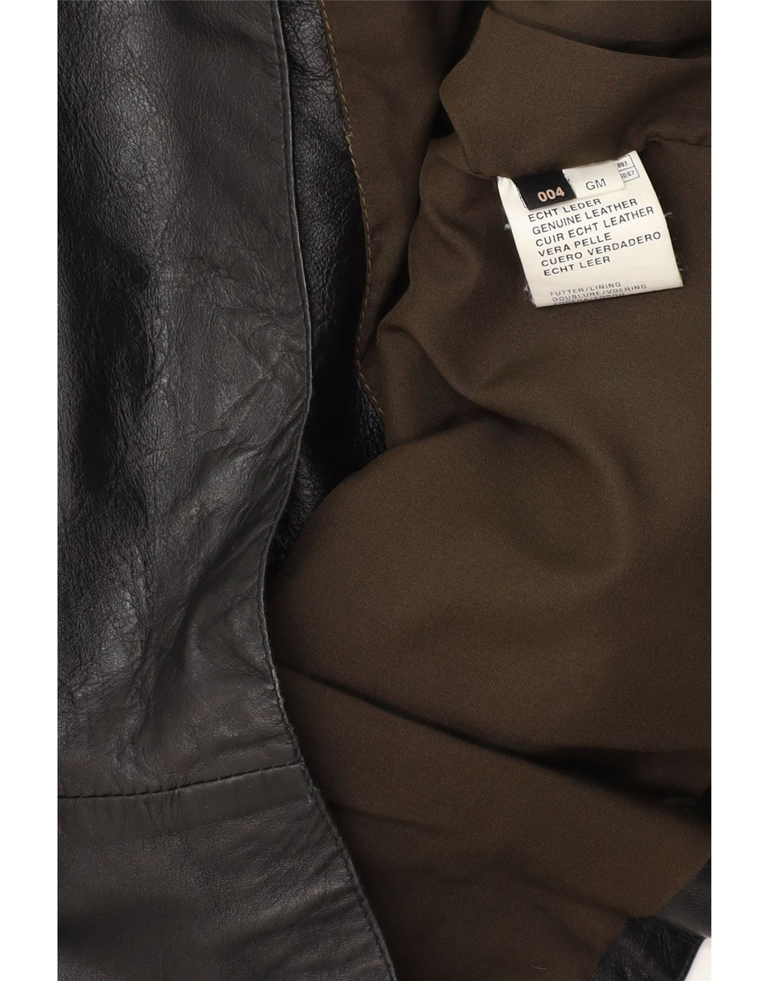VINTAGE Herren Lederweste Mittelgroßes schwarzes Leder