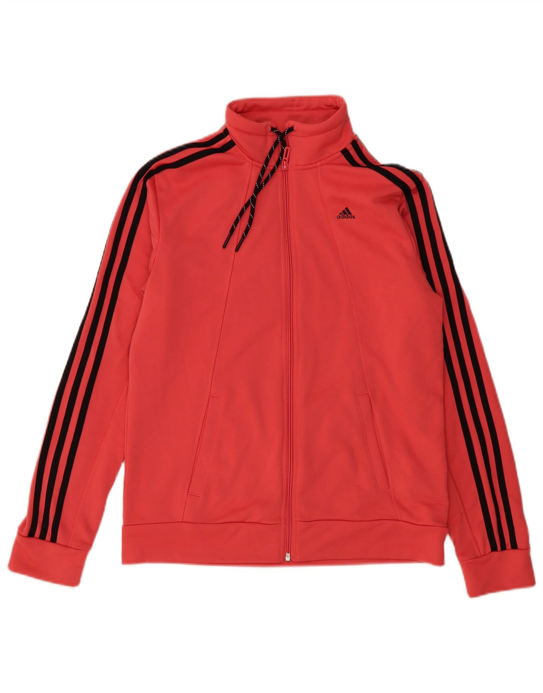 Adidas Damen Climalite Trainingsanzug Top Jacke UK 16/18 Large Rot Polyester