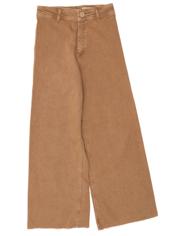 Zara Damen The Marine High Rise Straight Jeans EU 38 Small W28 L27 Braun