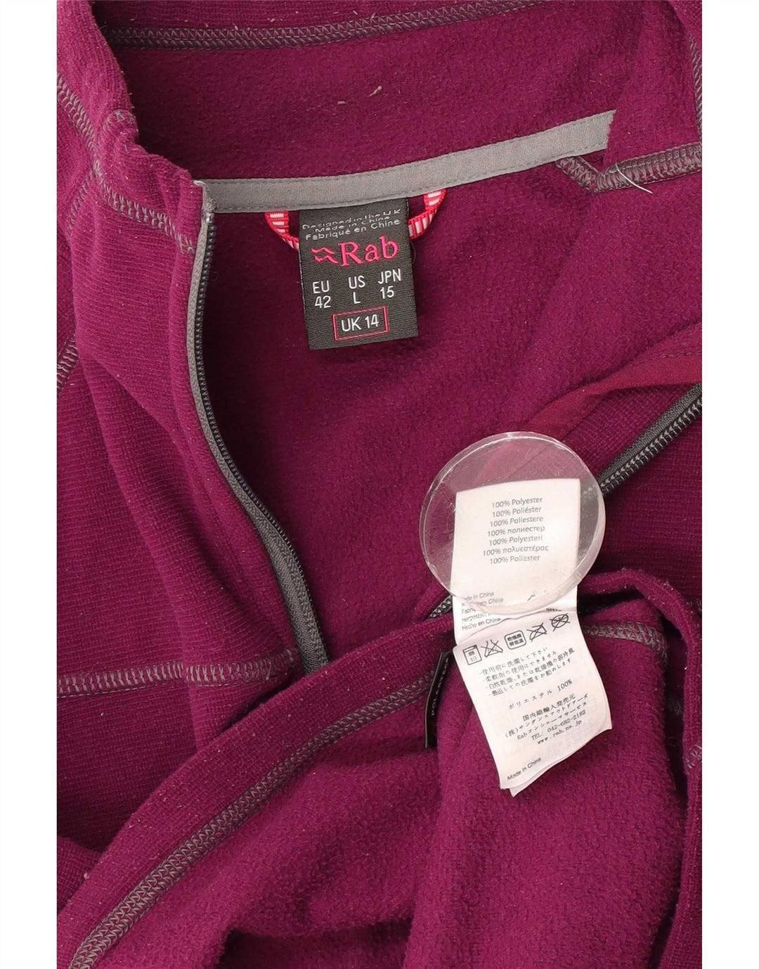 Rab Damen-Trainingsanzug-Top-Jacke, UK 14, Größe L, Kastanienbraun, Polyester