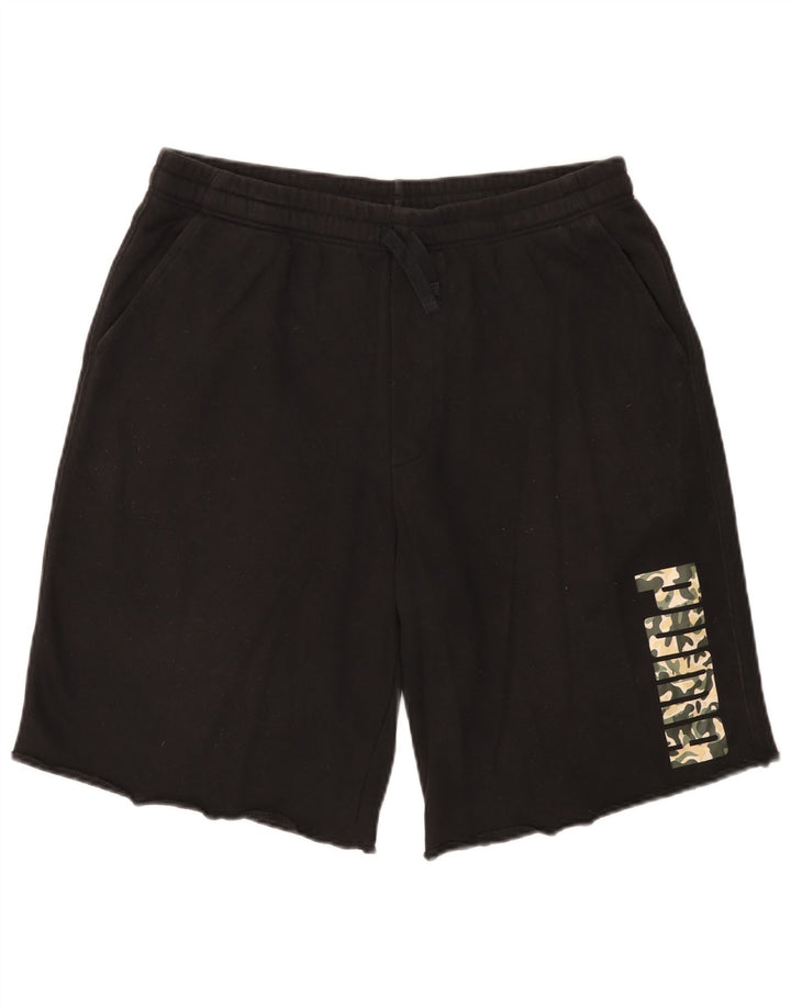 Puma Herren Graphic Sport Shorts Große schwarze Baumwolle