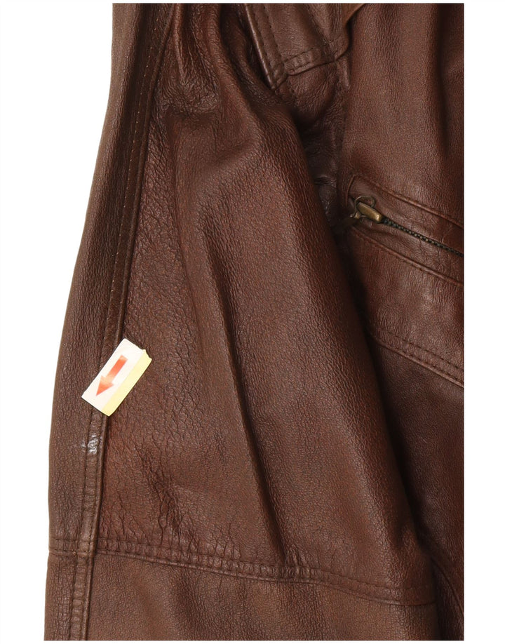 Vintage Herren Lederjacke UK 38 Mittelbraunes Leder Retro