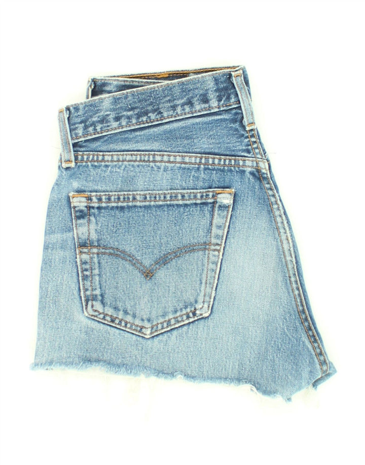 LEVI'S Damen Vintage Denim Shorts W31 mittelblaue Baumwolle