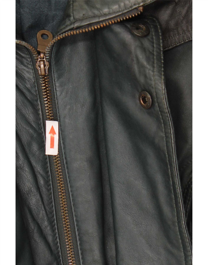 Vintage Herren Lederjacke UK 40 Large Grün
