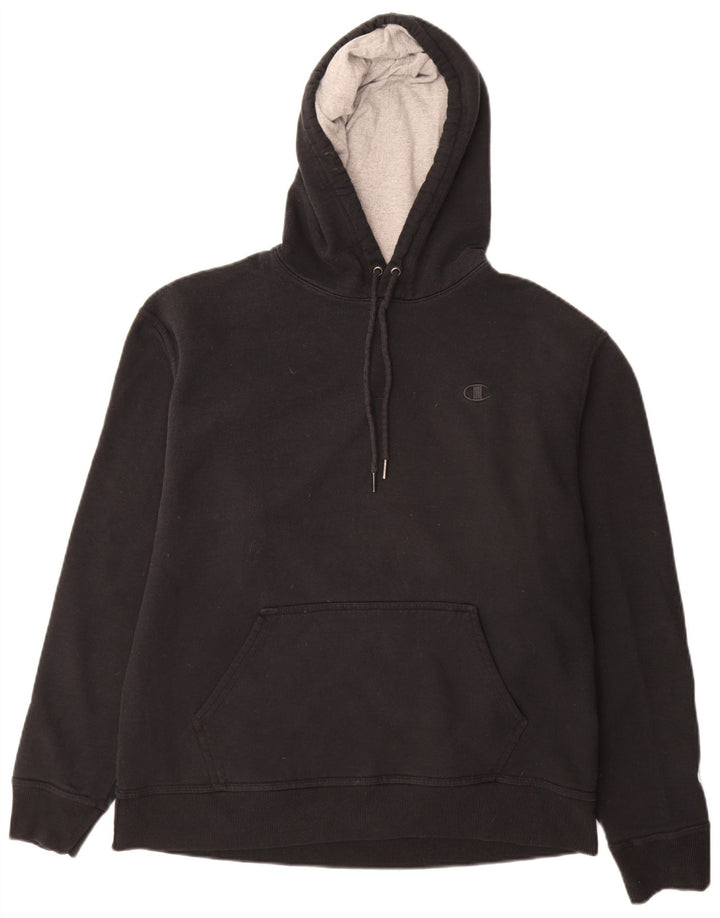 Champion Herren-Kapuzenpullover, groß, aus schwarzer Baumwolle