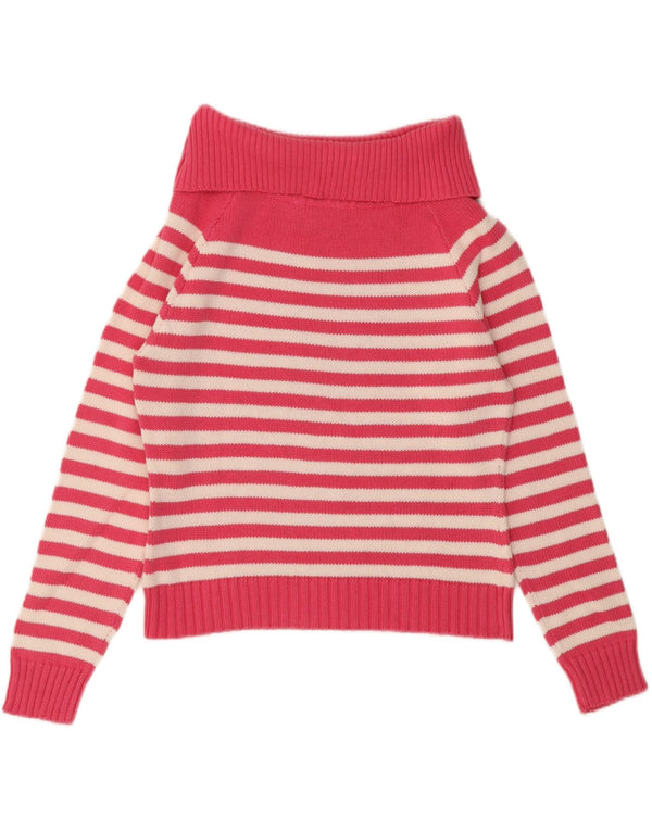 725 Originals Rollkragenpullover für Mädchen, 11–12 Jahre, XL, rosa gestreift