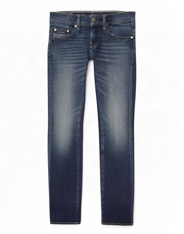 G-Star Damen Slim Jeans W28 L32 Blaue Baumwolle