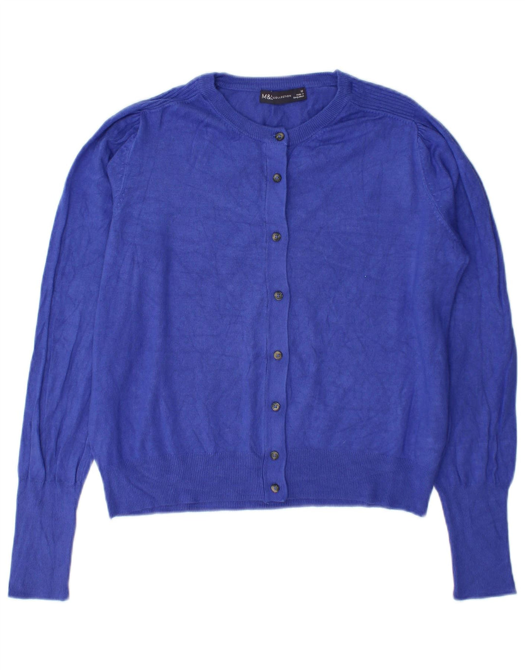 Marks & Spencer Damen-Cardigan-Pullover UK 12 Mittelblaue Viskose