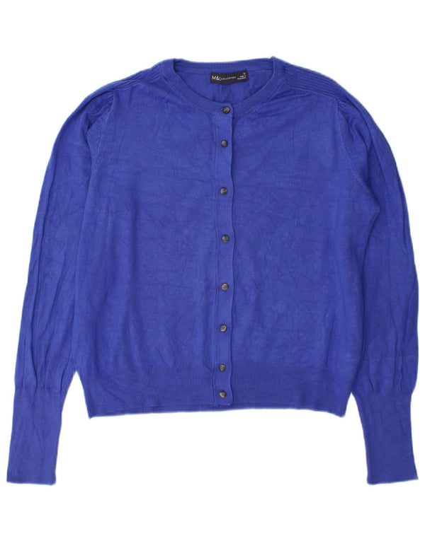 Marks & Spencer Damen-Cardigan-Pullover UK 12 Mittelblaue Viskose