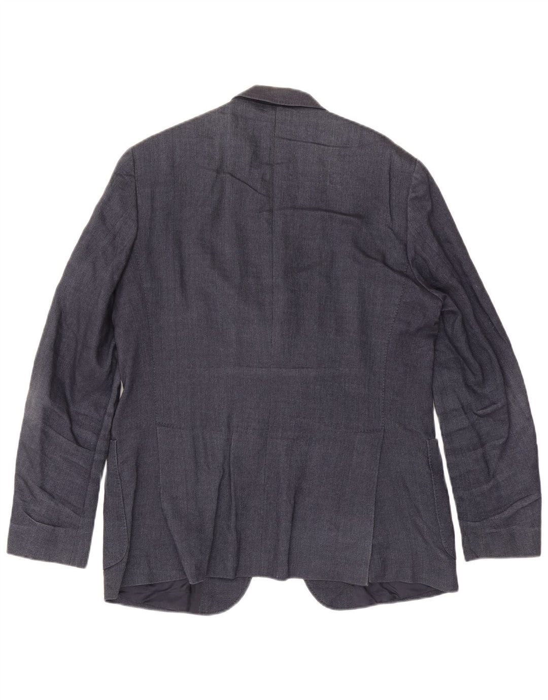 MASSIMO DUTTI Herren 3-Knopf-Blazerjacke EU 54 XL Marineblaue Wolle