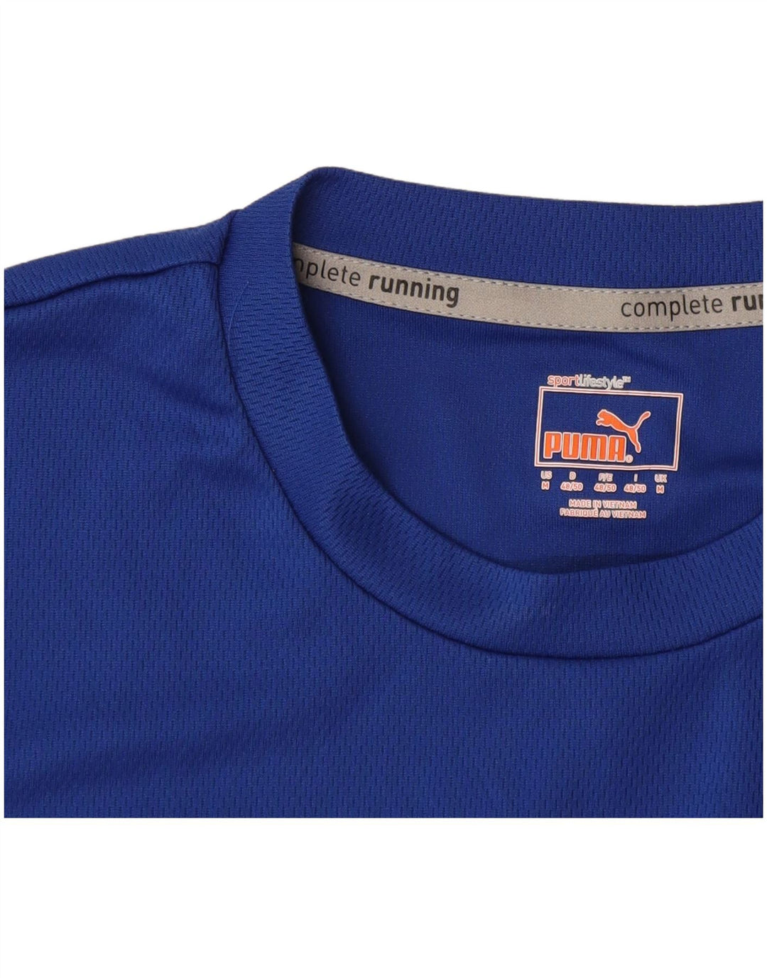 Puma Herren-Lauf-T-Shirt-Oberteil, mittelblau, Farbblock
