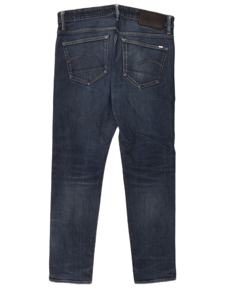 G-Star Herren 3301 Slim Jeans W34 L32 Blaue Baumwolle