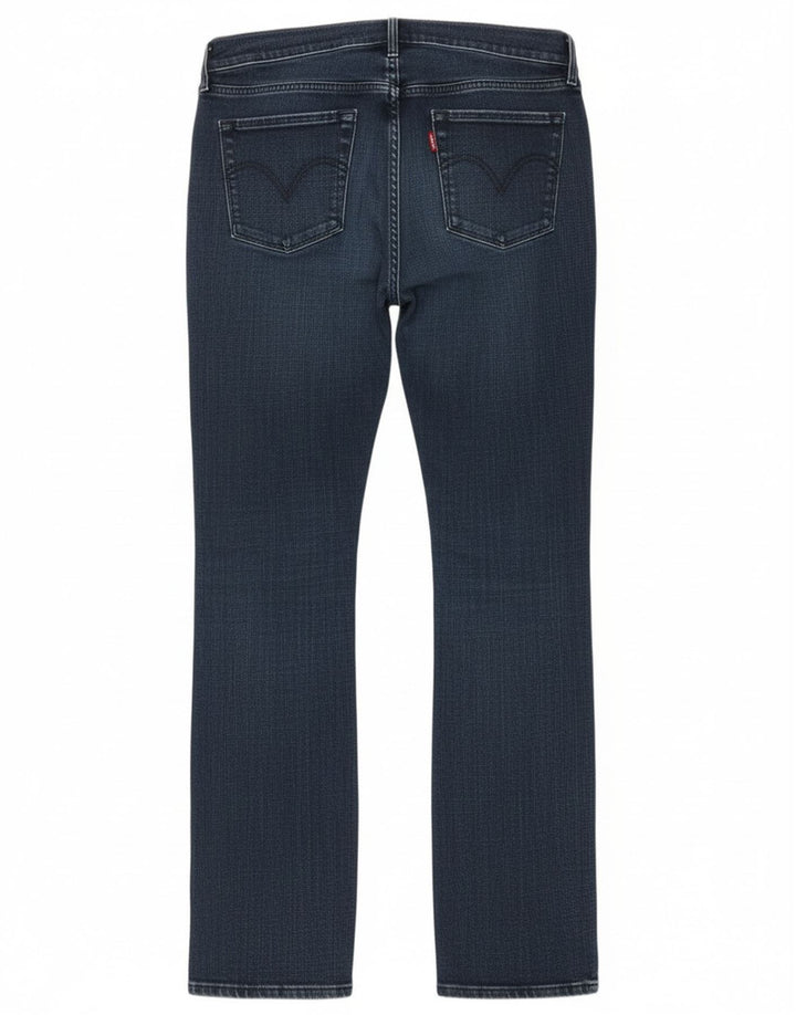 Levi's Damen 505 Straight Jeans W31 L32 Marineblaue Baumwolle