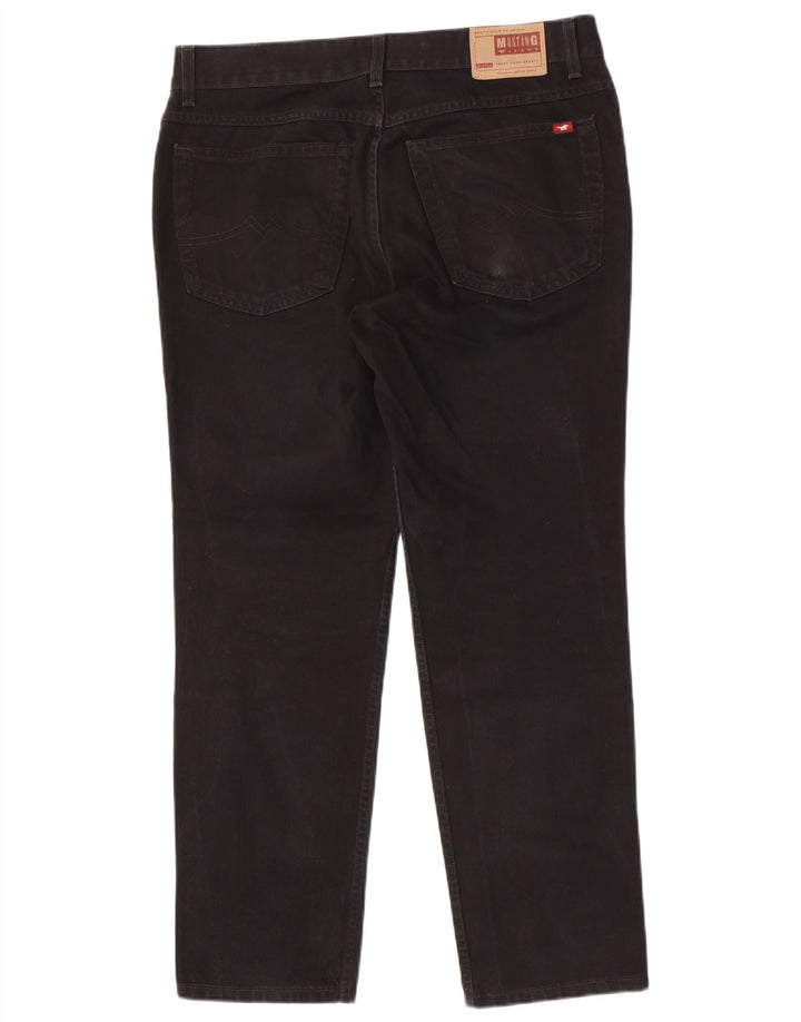 Mustang Herren Straight Jeans W36 L30 Schwarze Baumwolle