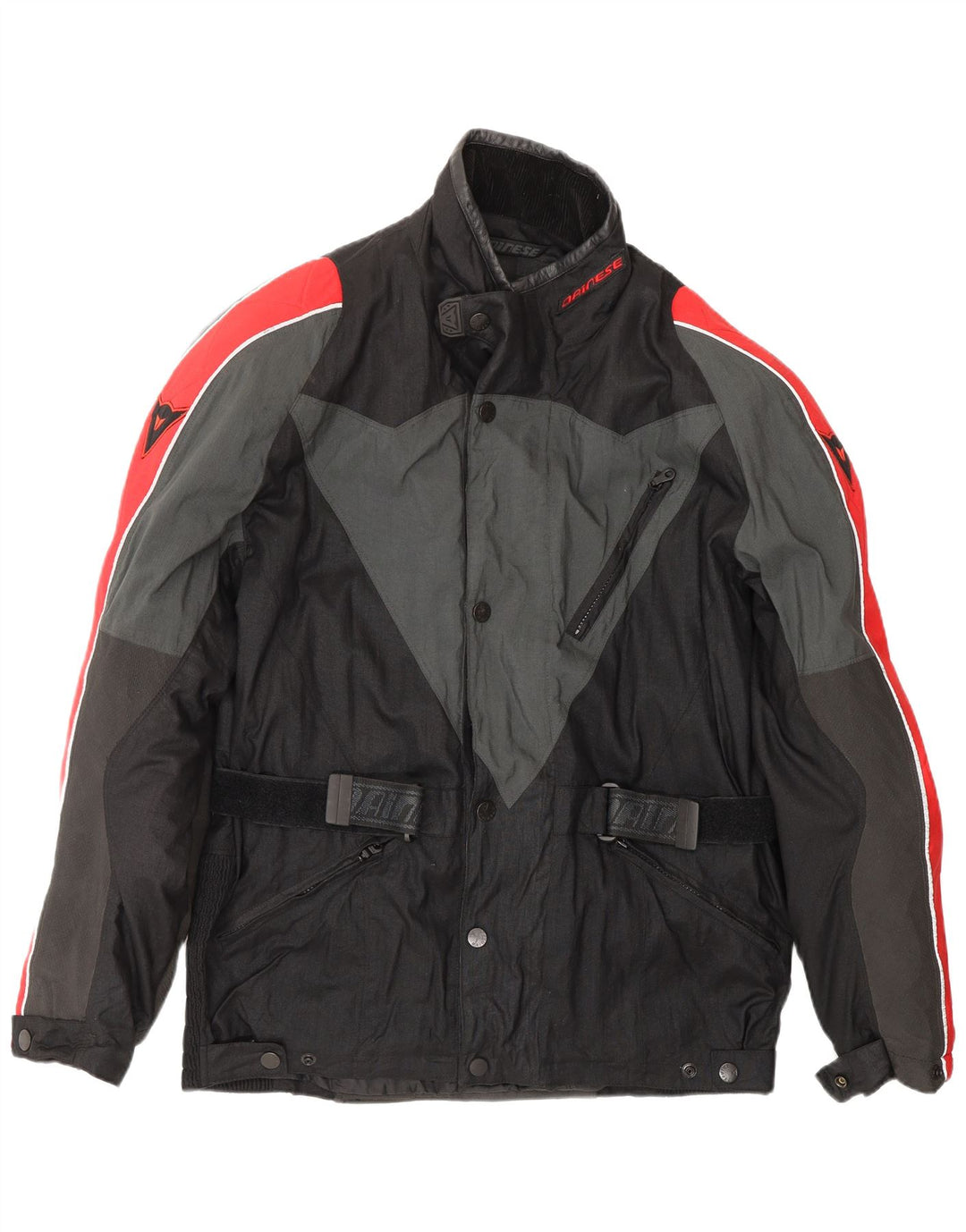 DAINESE Herren-Motorrad-Bikerjacke, Größe 48, mittelschwarz, Farbblock