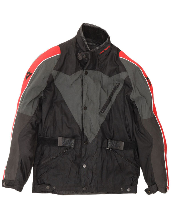 DAINESE Herren-Motorrad-Bikerjacke, Größe 48, mittelschwarz, Farbblock