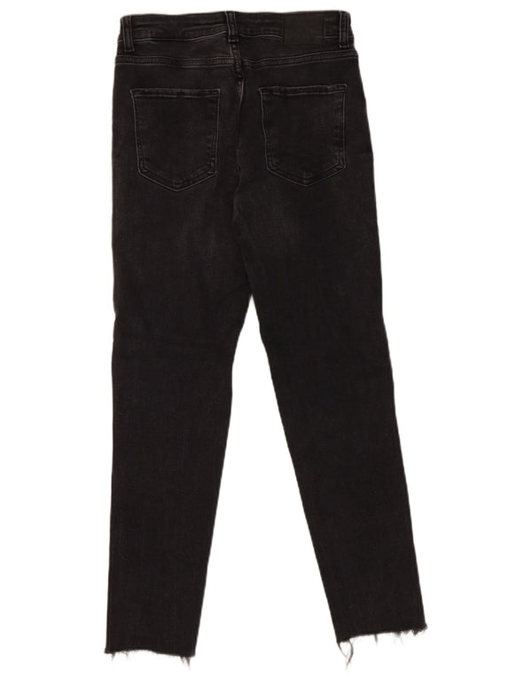 Zara Womens Crop Slim Jeans EU 36 XS W26 L25 Grey Cotton