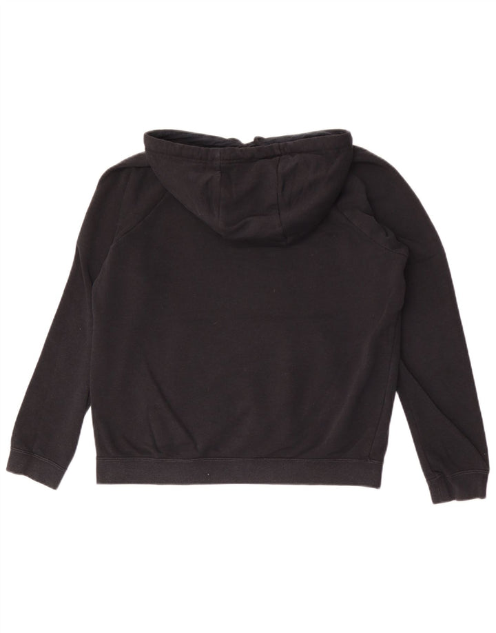 Nike Damen Kapuzenpullover UK 14 Mittelschwarze Baumwolle