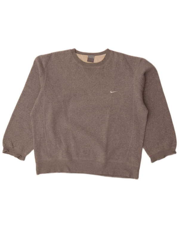 Nike Herren Sweatshirt Pullover UK 42/44 Large Grau meliert