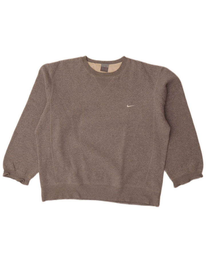 Nike Herren Sweatshirt Pullover UK 42/44 Large Grau meliert