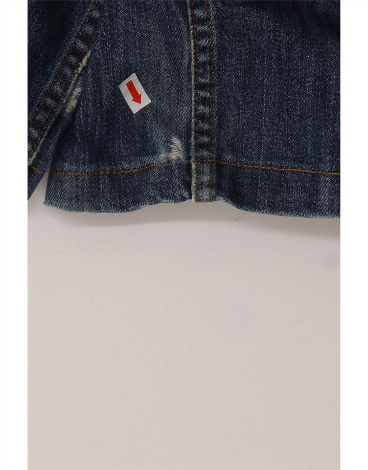 Massimo Dutti Herren Distressed Straight Jeans EU 42 Large W32 L29 Blau